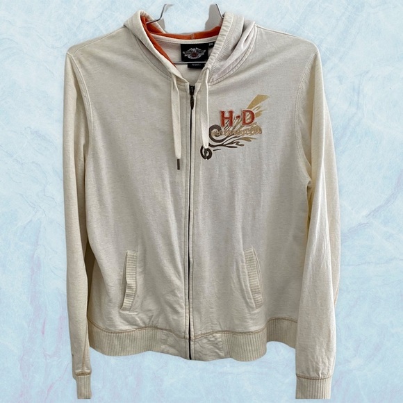 Harley-Davidson Zip Front Hooded Sweatshirt Jacket Size Large - Picture 10 of 10